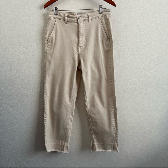 EVERLANE Straight Leg Crop Pant in Sandstone Size 12 Short - Picture 4 of 11